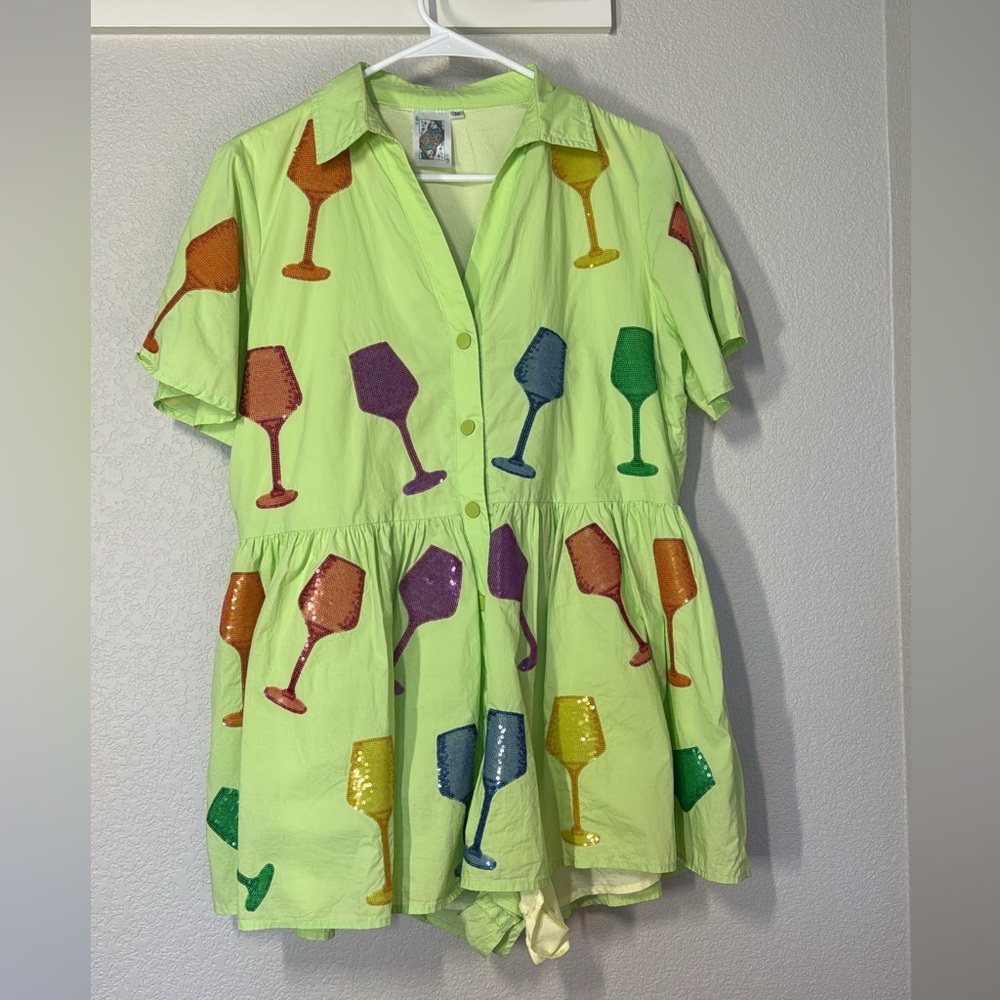 Queen of Sparkles Wine Romper